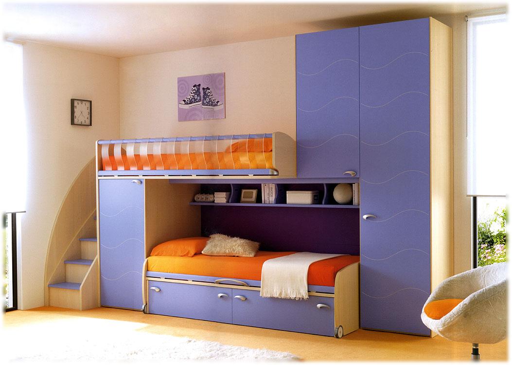 детская двухъярусная кровать со шкафом фото
